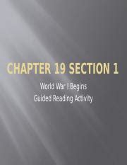 Full Download Chapter 19 Section 1 Guided Reading World War I Begins 