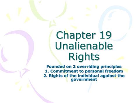 Read Chapter 19 Section 1 The Unalienable Rights 