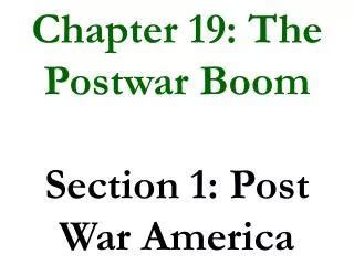 Read Online Chapter 19 The Postwar Boom 