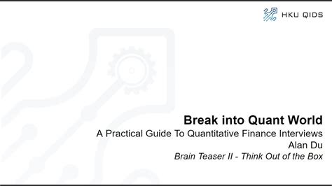 Read Chapter 2 Brain Teasers Quantitative Finance Interviews 