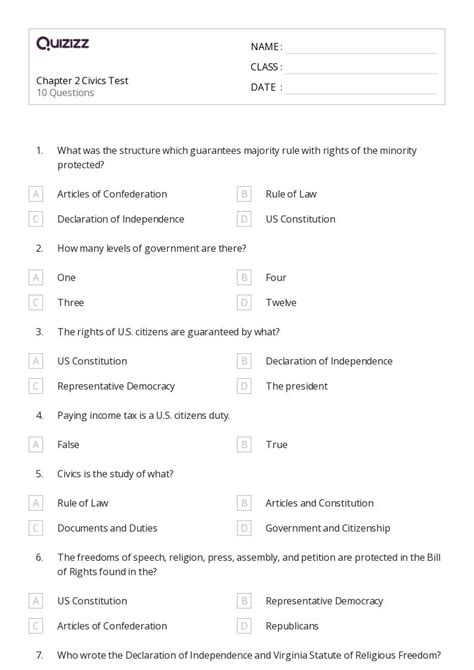 Read Chapter 2 Civics Test 