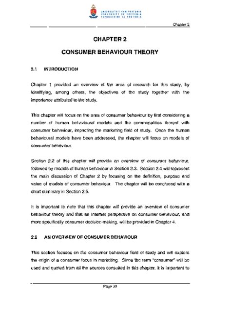 Download Chapter 2 Consumer Behaviour Theory 