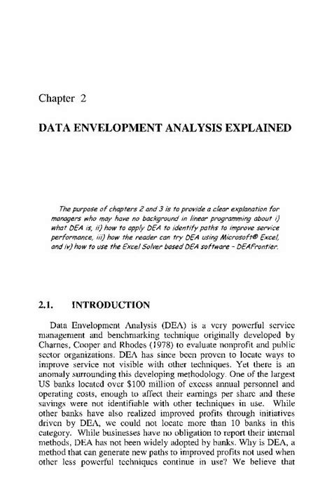 Full Download Chapter 2 Data Envelopment Analysis Explained 