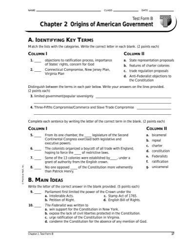 Read Chapter 2 Origins Of American Government Answer Key 