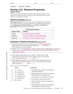 Full Download Chapter 2 Properties Of Matter Section 2 2 Physical 