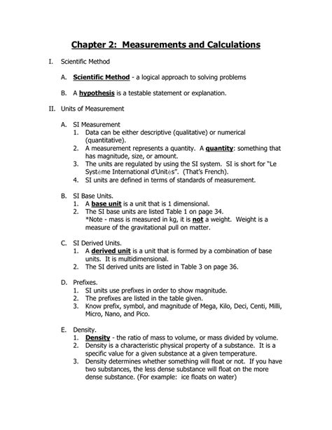 Read Chapter 2 Review Measurements And Calculations 