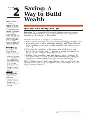 Full Download Chapter 2 Saving A Way To Build Wealth 