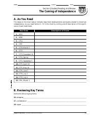 Read Chapter 2 Section 2 Guided Reading And Review The Coming Of Independence Answers 