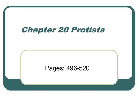 Full Download Chapter 20 Protists Answer Key 