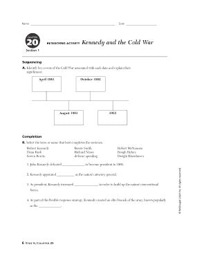 Read Chapter 20 Section 1 Kennedy And The Cold War Answer Key 