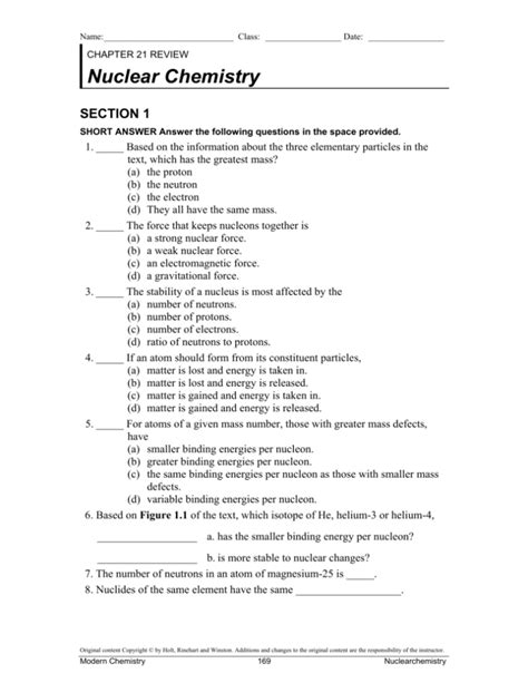 Read Online Chapter 21 Chemistry 
