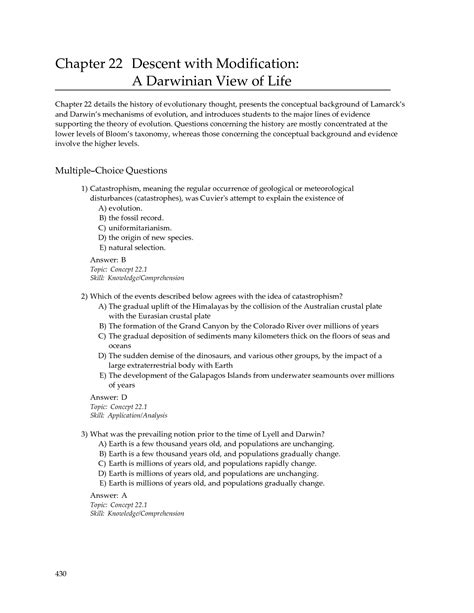 Read Online Chapter 22 Descent With Modification Reading Guide Answers 
