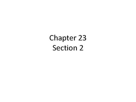 Download Chapter 23 Section 2 