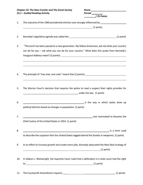 Download Chapter 23 The New Frontier And Great Society Section 1 Answers 