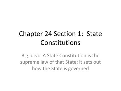 Read Online Chapter 24 Section 1 State Constitutions Answers 