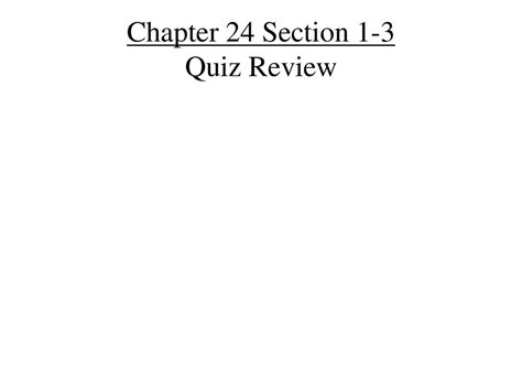 Download Chapter 24 Section Review Answers 