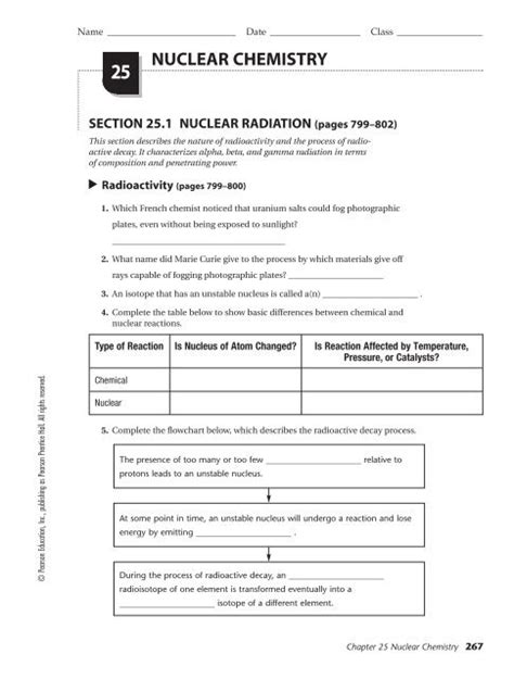 Full Download Chapter 25 Nuclear Chemistry Pearson Answers 