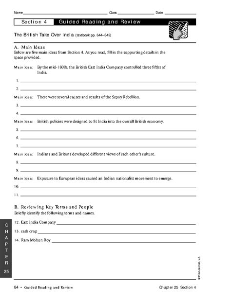 Read Chapter 25 Section 4 Guided Reading 