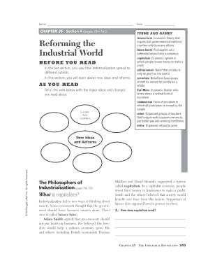 Full Download Chapter 25 Section 4 Reforming The Industrial World Guided Reading Answers 