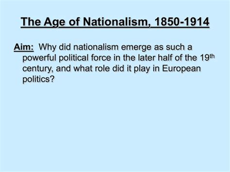 Read Chapter 25 The Age Of Nationalism Notes 