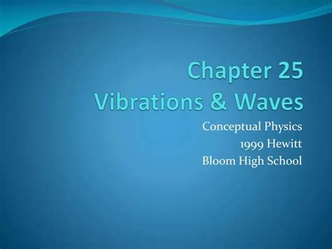 Read Online Chapter 25 Vibrations And Waves Iona Physics 
