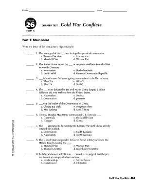 Read Online Chapter 26 Cold War Conflicts Answers 