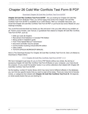 Full Download Chapter 26 Cold War Conflicts Test Form B 