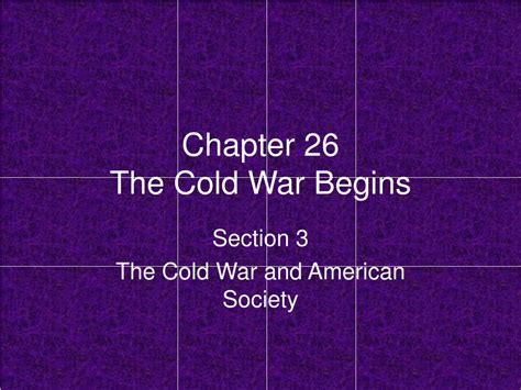Read Chapter 26 The Cold War Begins 
