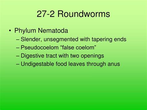 Read Online Chapter 27 2 Roundworms 