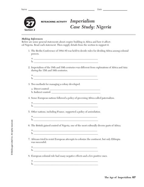 Full Download Chapter 27 Imperialism Case Study Reading Guide Answers 