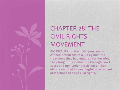 Download Chapter 28 The Civil Rights Movement Powerpoint 