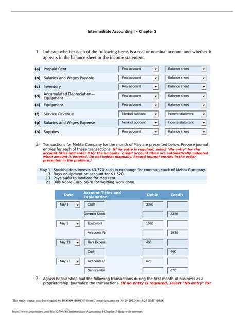 Read Chapter 3 Accounting Test Answers 