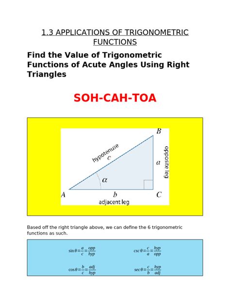 Read Online Chapter 3 Applications Of Trigonometric Functions 
