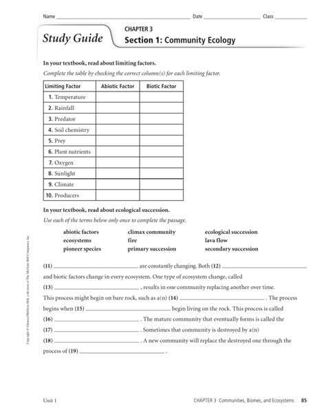 Download Chapter 3 Communities And Biomes Worksheet Answers 