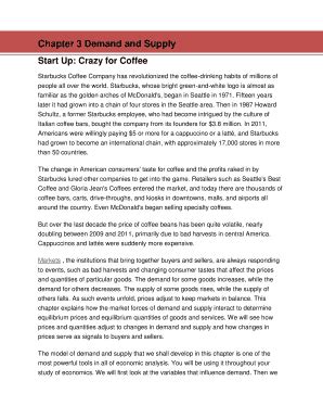 Read Chapter 3 Demand And Supply Start Up Crazy For Coffee 