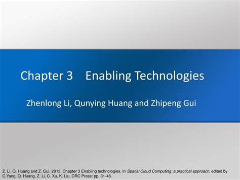 Read Chapter 3 Enabling Technologies 
