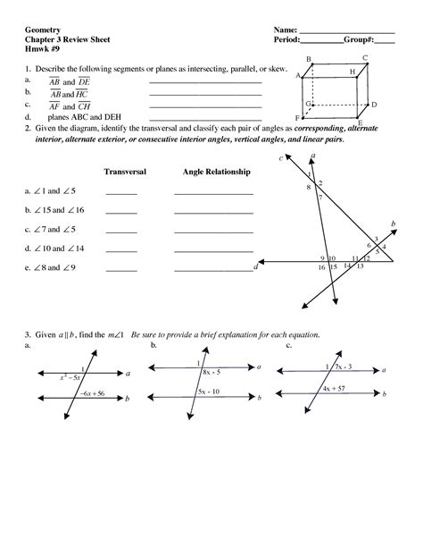 Download Chapter 3 Geometry Vocabulary 