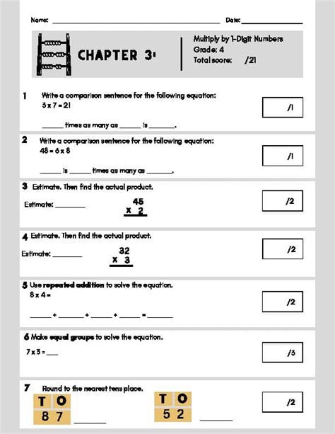 Read Online Chapter 3 Math Test 