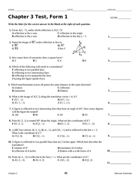 Read Online Chapter 3 Test Form 1 Answers 