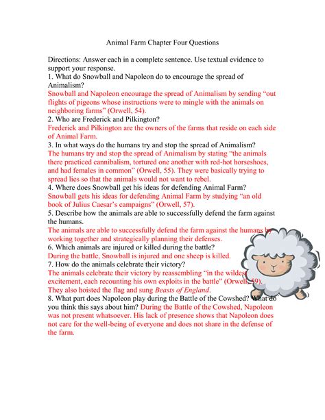 Read Online Chapter 4 Animal Farm Questions 