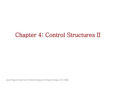 Read Online Chapter 4 Control Structures Ii 