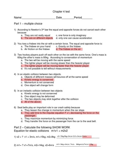 Download Chapter 4 Physics Test 