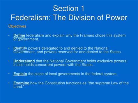 Full Download Chapter 4 Section 1 Federalism The Division Of Powers Quiz 