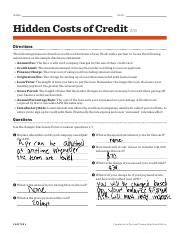 Download Chapter 4 Student Activity Sheet Hidden Costs Of Credit Answers 