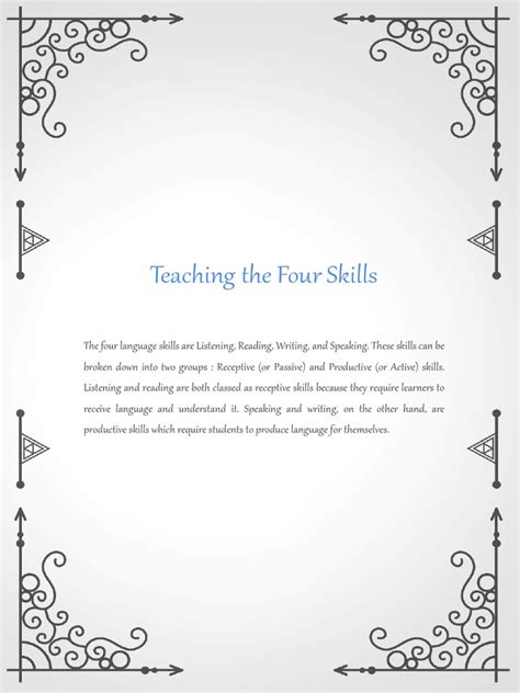 Read Online Chapter 4 Teaching The Four Skills Mcael 