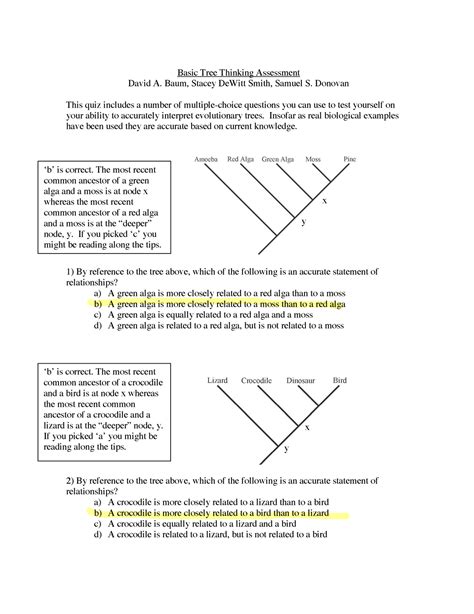 Read Online Chapter 4 Tree Thinking Answers 