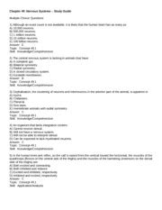 Full Download Chapter 49 Nervous System Answers 