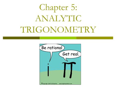 Read Online Chapter 5 Analytic Trigonometry 