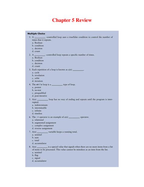 Full Download Chapter 5 Answers To Concepts In Review 