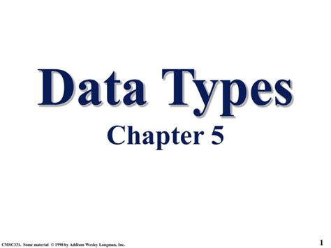 Read Online Chapter 5 Data Types Ccri 